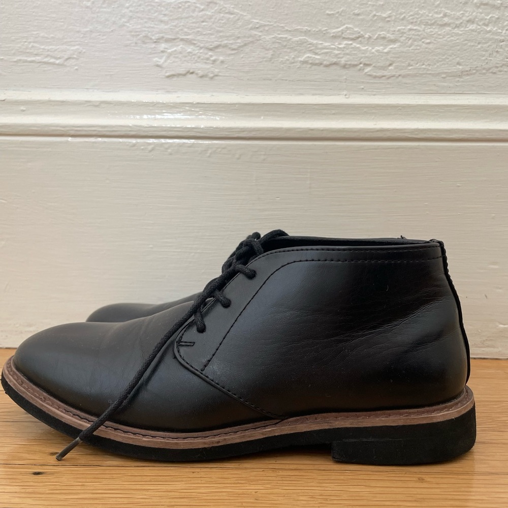 Deer Stags Black Dress Shoes Sleek Leather Design